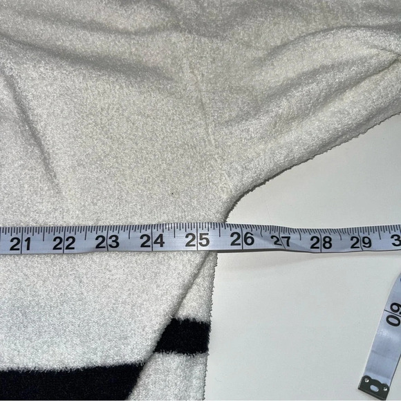 Vince Camuto White & Black Striped Chenille Turtleneck Sweater Xlarge Women’s - Picture 6 of 10